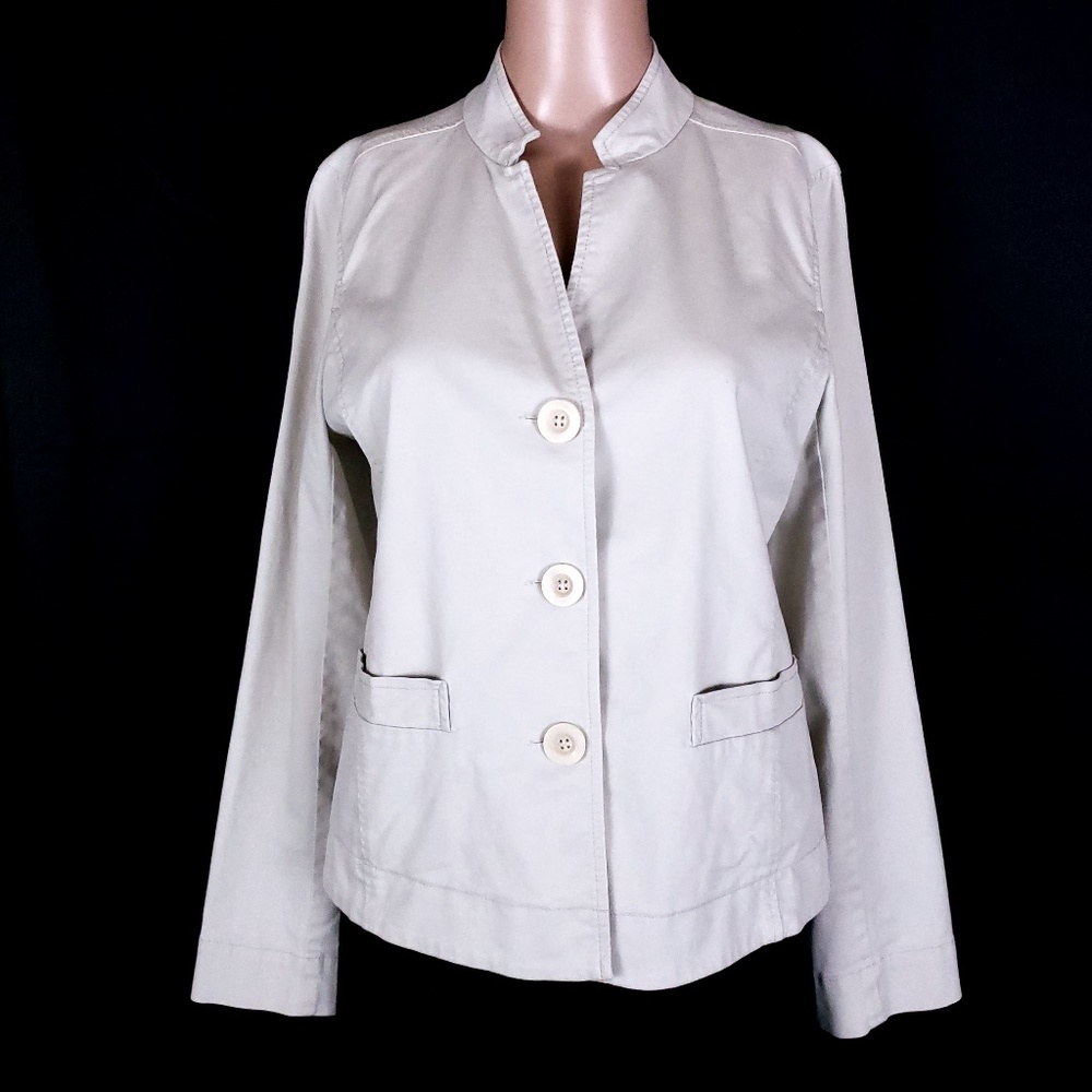 Eileen Fisher Women 3 Button Top Blazer Pocket Size S